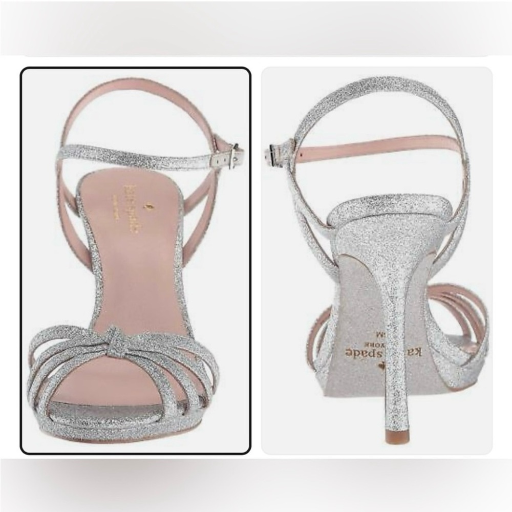 Elegant Silver Strappy Heels - Picture 2 of 10